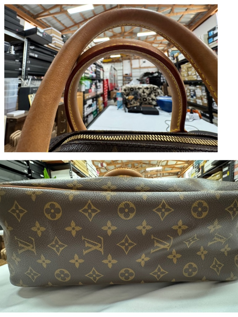 Louis Vuitton vintage Brown Monogram Deauville bag. EUC - Picture 4 of 10